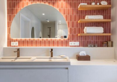 beton cire et carrelage salle de bain