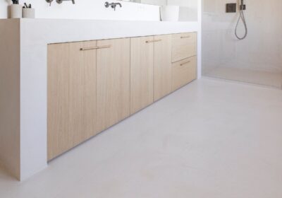 beton cire liege pour salle de bain