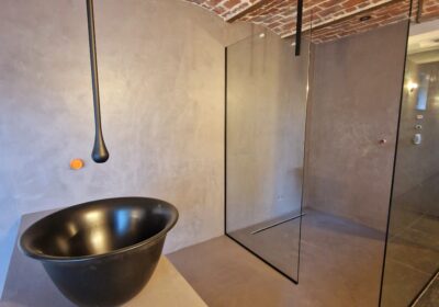 salle de bain béton cire mortex