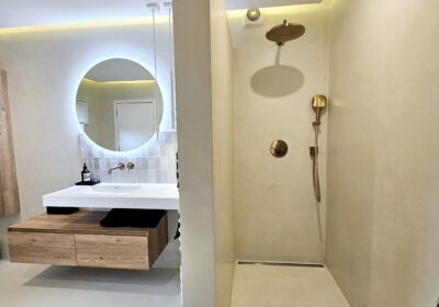 salle de bain béton lissé liège